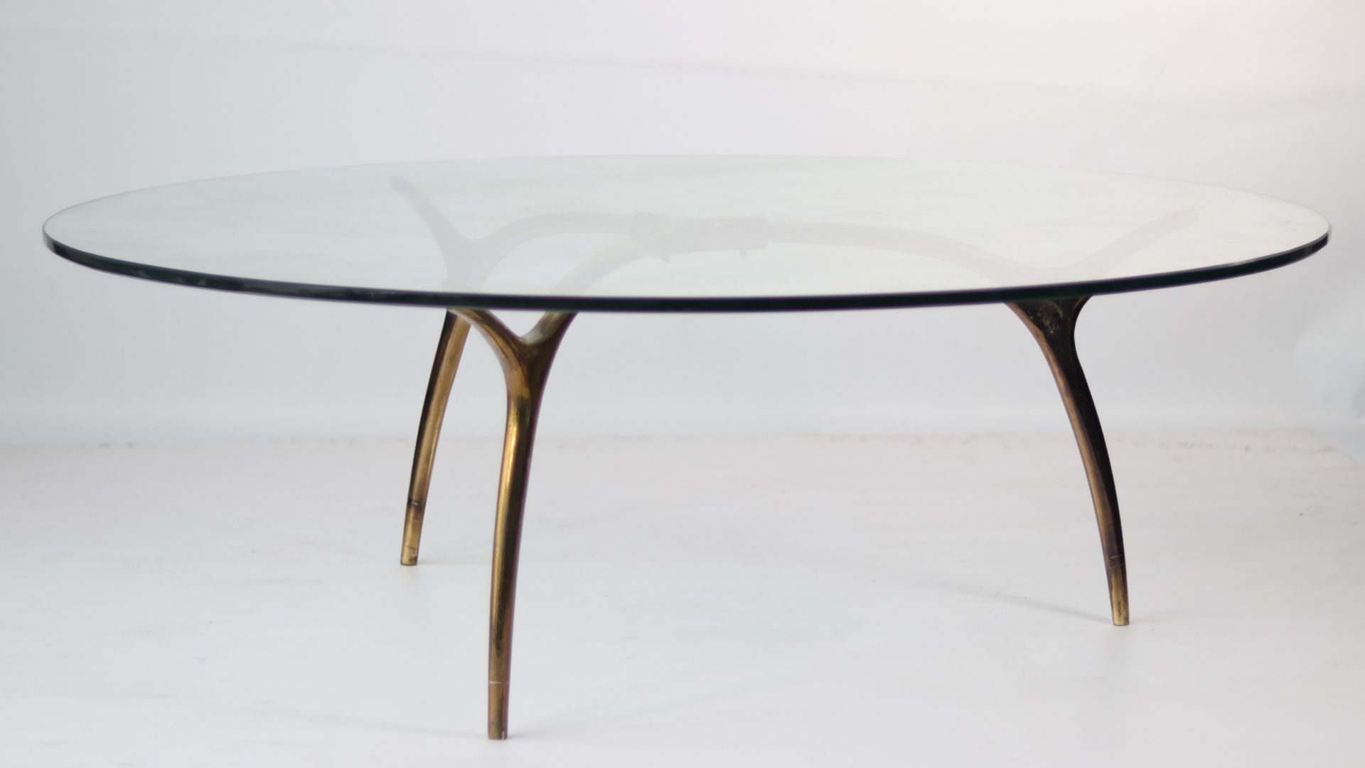 Kouloufi Brass and glass coffee table bought at expo 58 at the Vanderborg pavilion