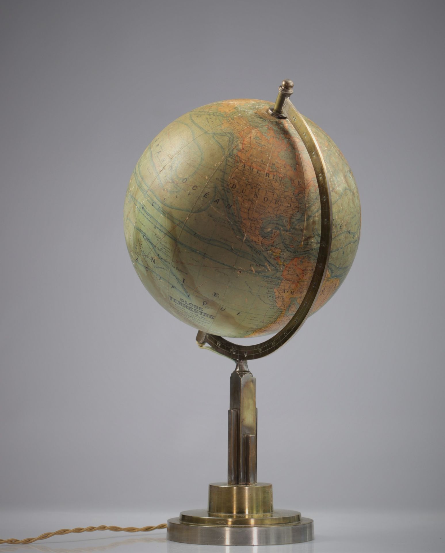 PAUL DUPRE-LAFON (1900-1971) Luminous terrestrial globe - Bild 3 aus 7