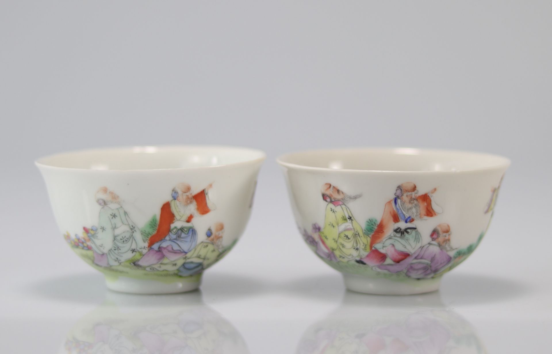 China - pair of tea cups with lid - early 20th century - Bild 5 aus 10