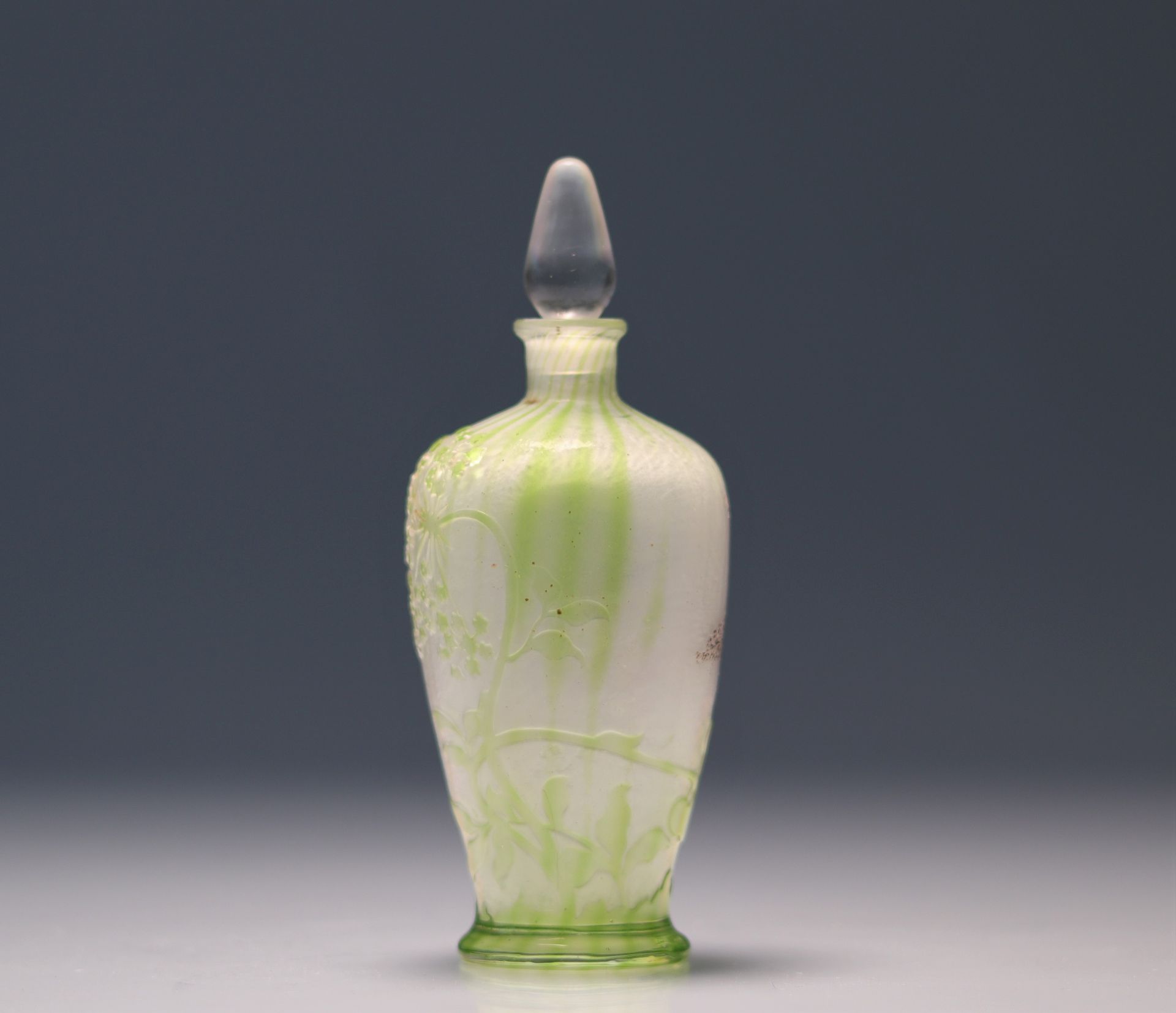 Emile Galle bottle decorated with flowers