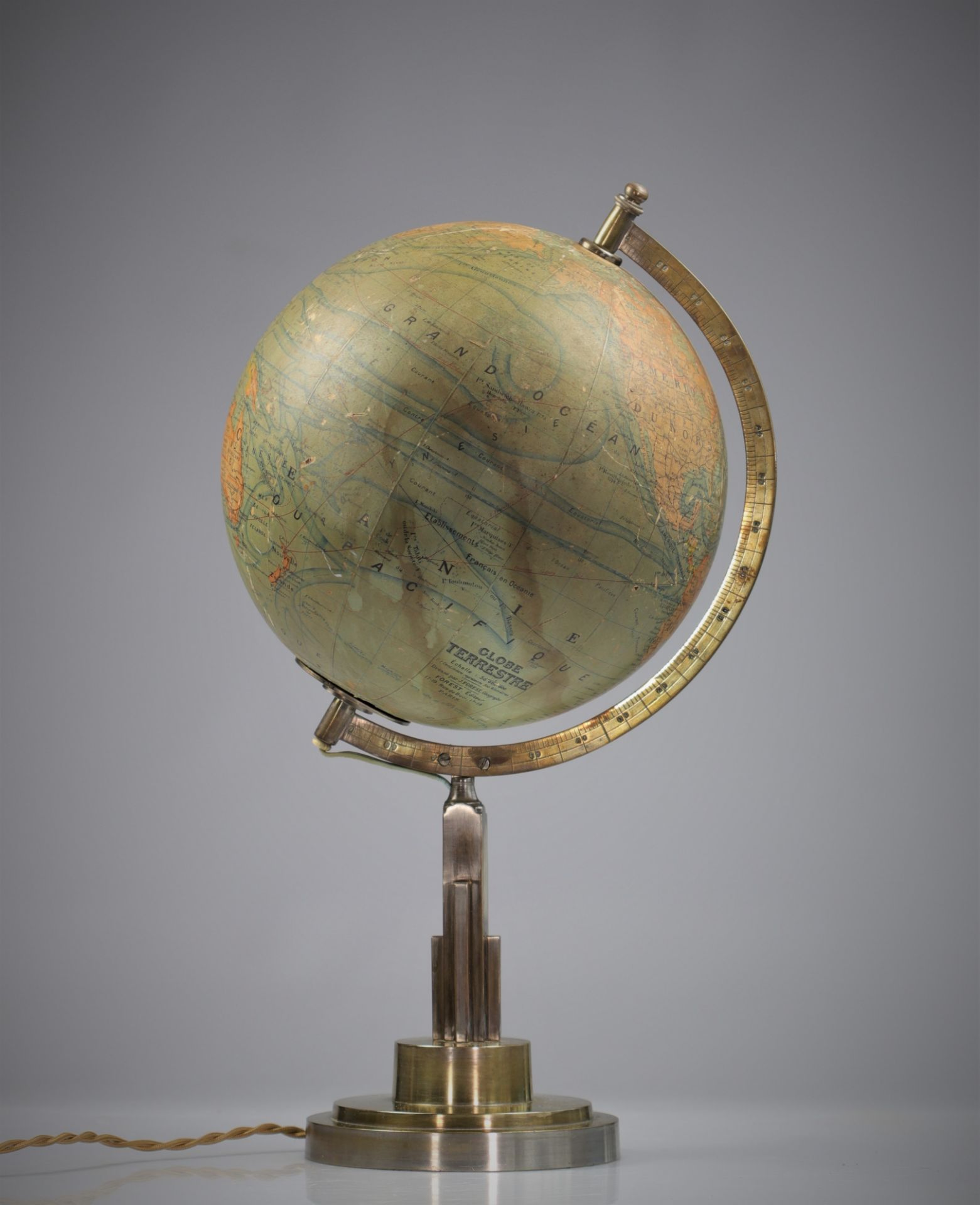 PAUL DUPRE-LAFON (1900-1971) Luminous terrestrial globe - Bild 2 aus 7