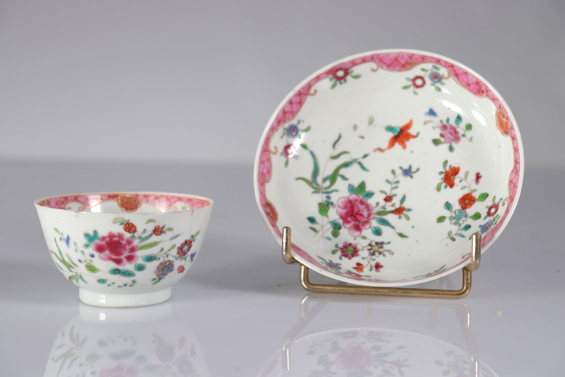 Pair of bowls and under bowls Compagnie des Indes 18th - Image 4 of 8