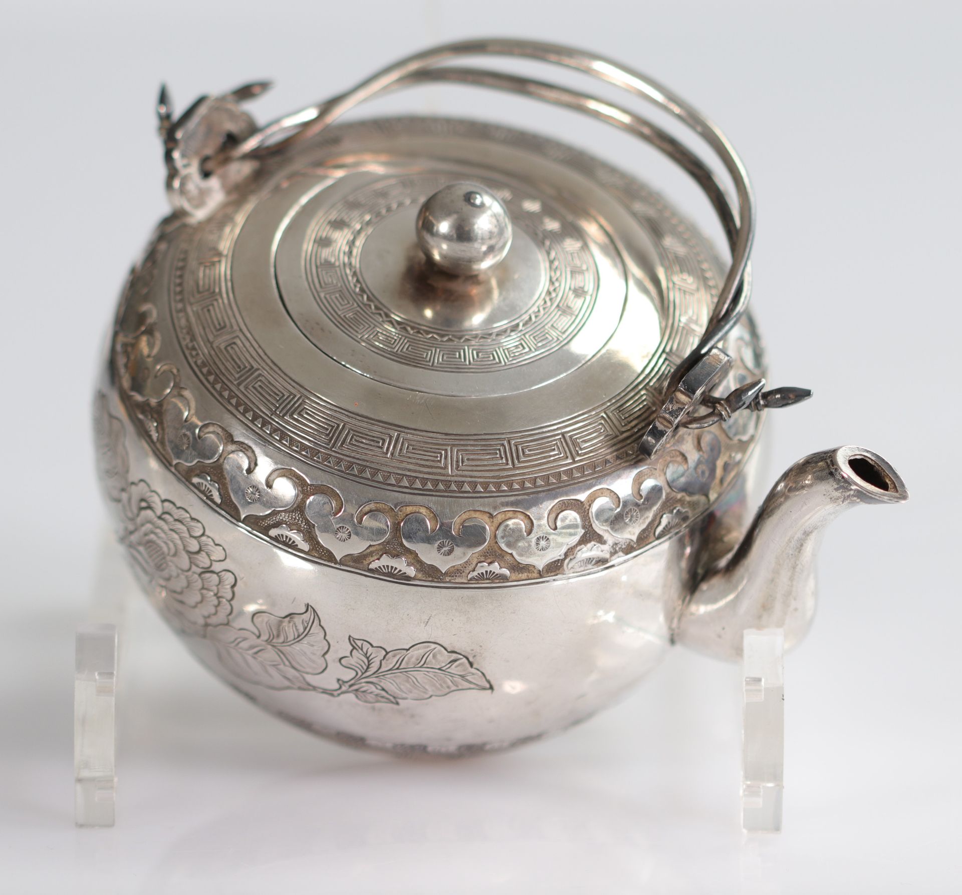 China silver teapot and cup - Bild 5 aus 11