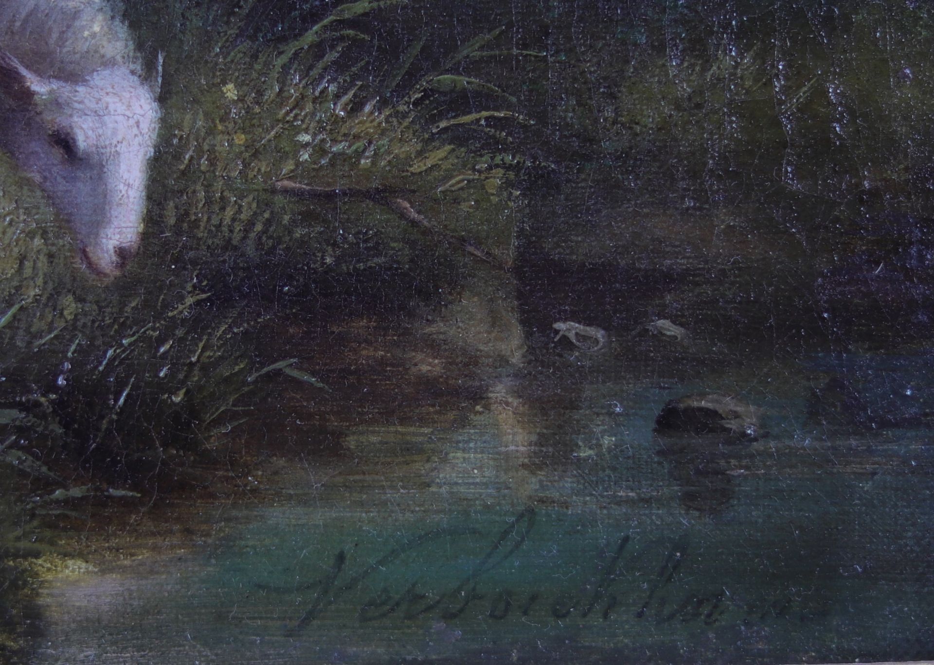 Eugene VERBOECKHOVEN (1798/99-1881) Oil on canvas "sheep near" - Bild 3 aus 3