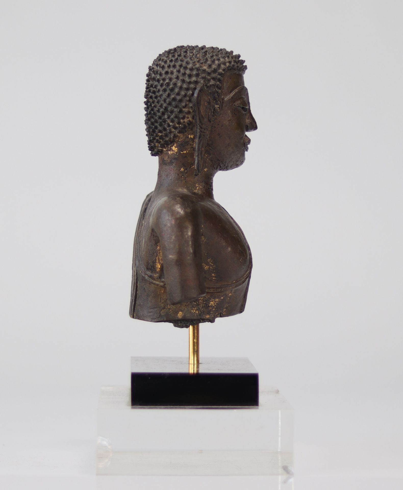 bronze buddha bust - Image 2 of 4
