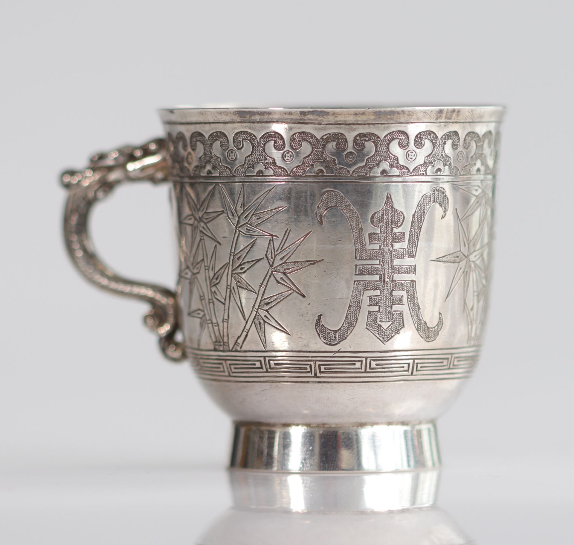 China silver teapot and cup - Bild 7 aus 11