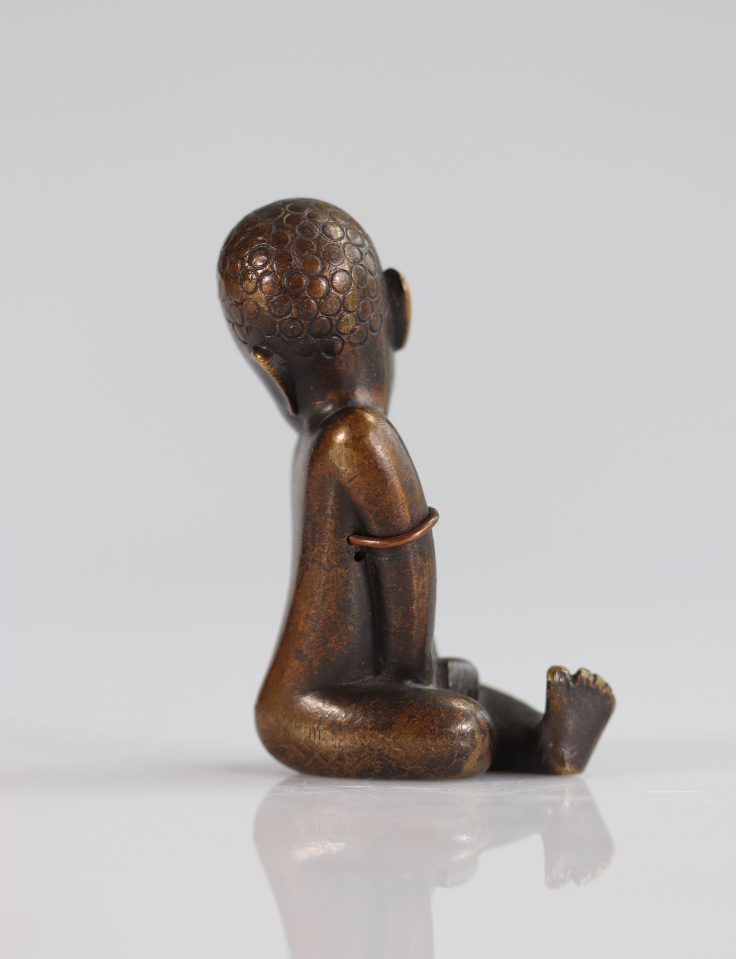 Karl HAGUENAUER (1898 - 1956) young African in bronze - Bild 2 aus 5