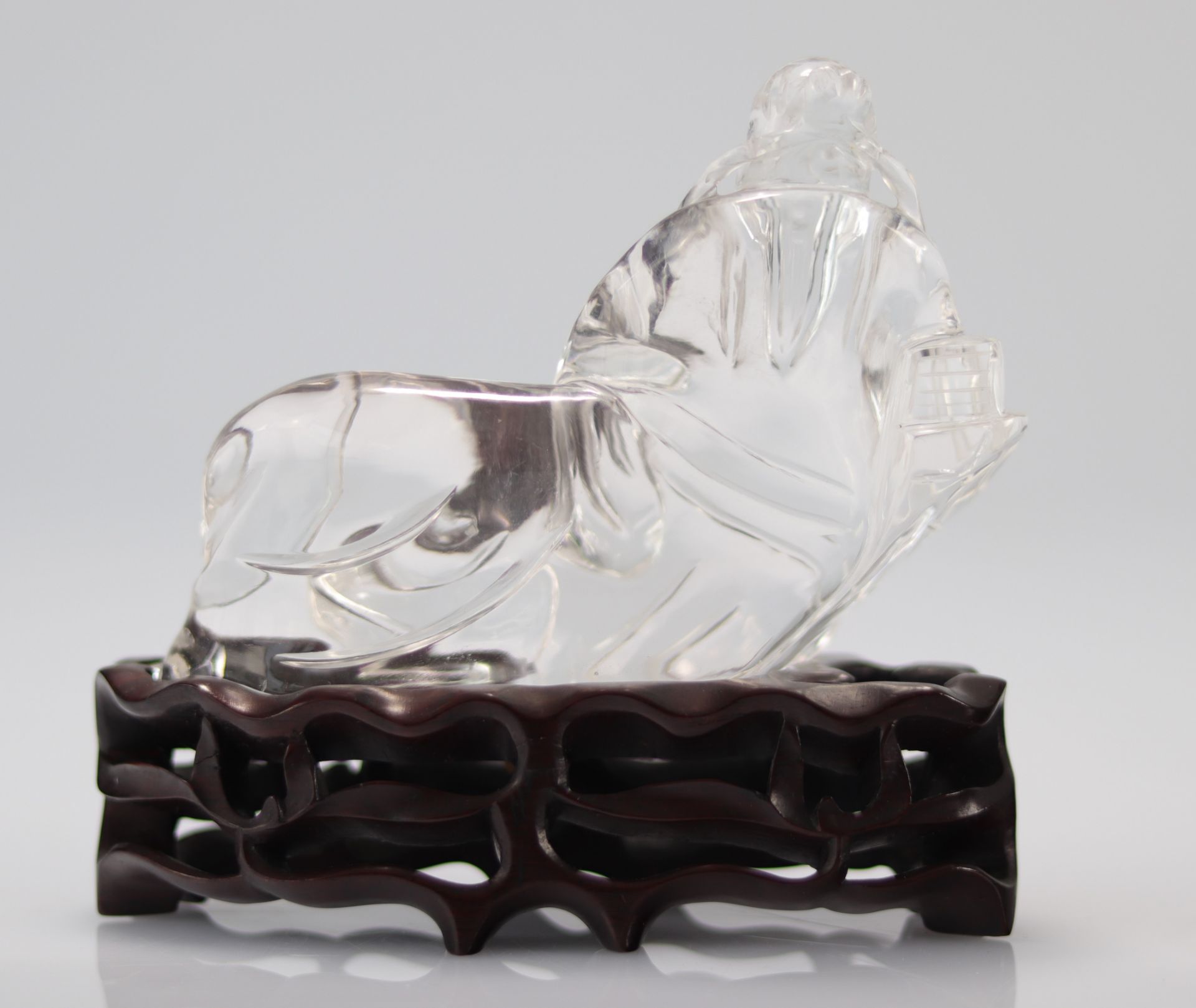 Rock crystal depicting Li Bai - early 20th century - Image 2 of 3