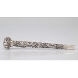 Chinese silver pommel circa 1900 decorated with dragons