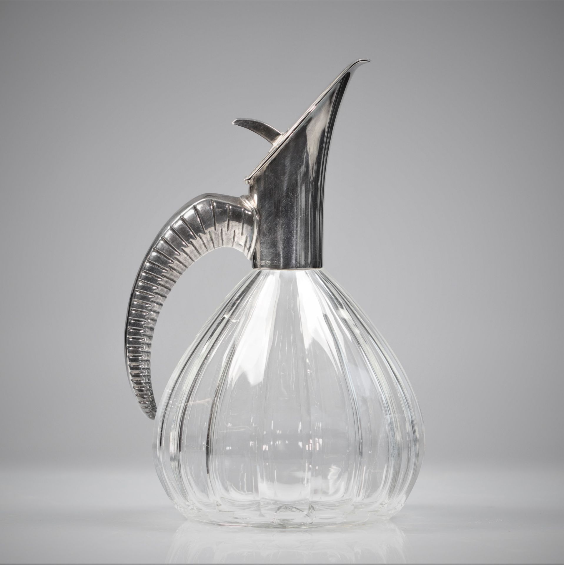 France - Silver/Crystal Art Deco decanter - 1930