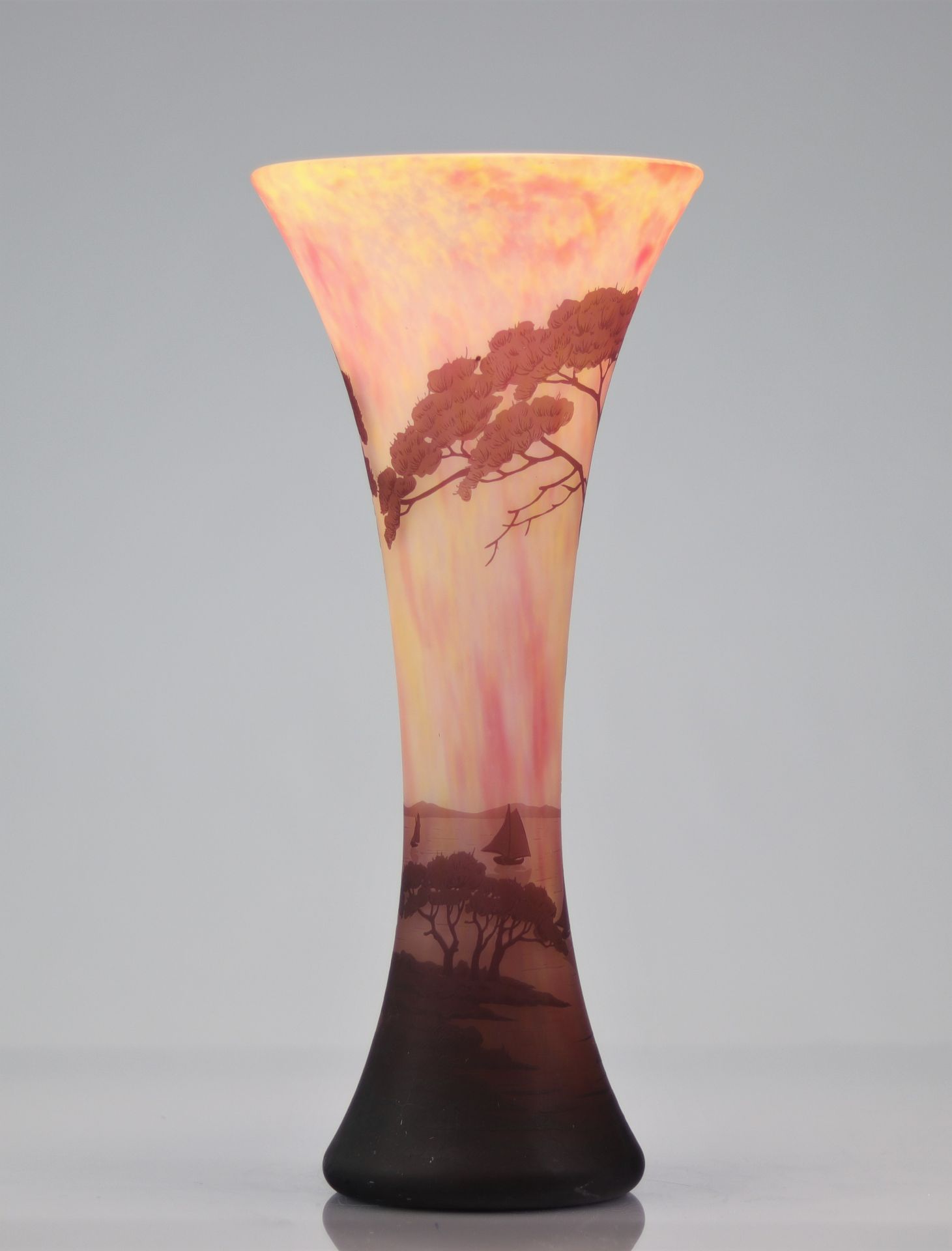 Daum Nancy imposing vase with landscape decoration - Bild 2 aus 7