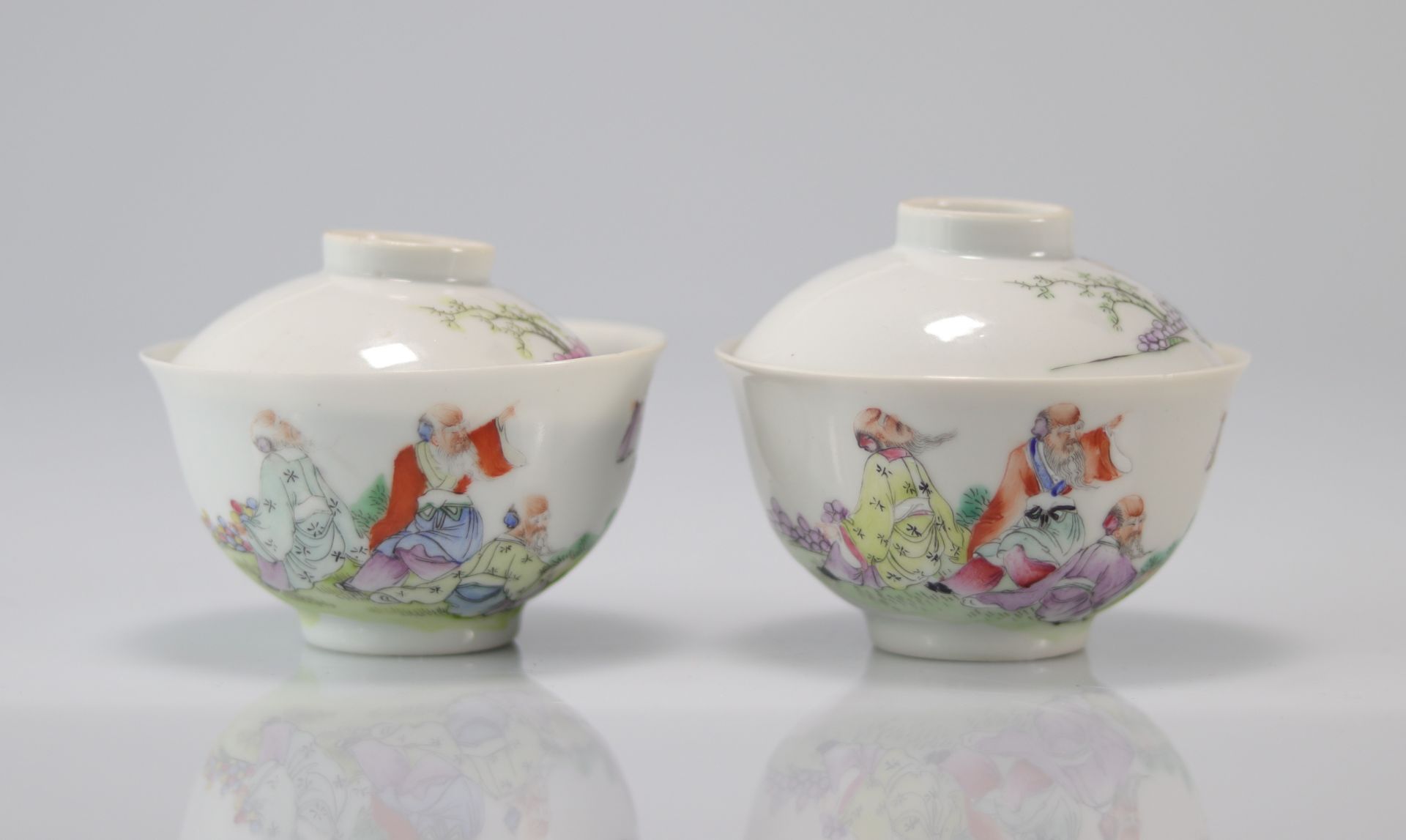 China - pair of tea cups with lid - early 20th century - Bild 2 aus 10