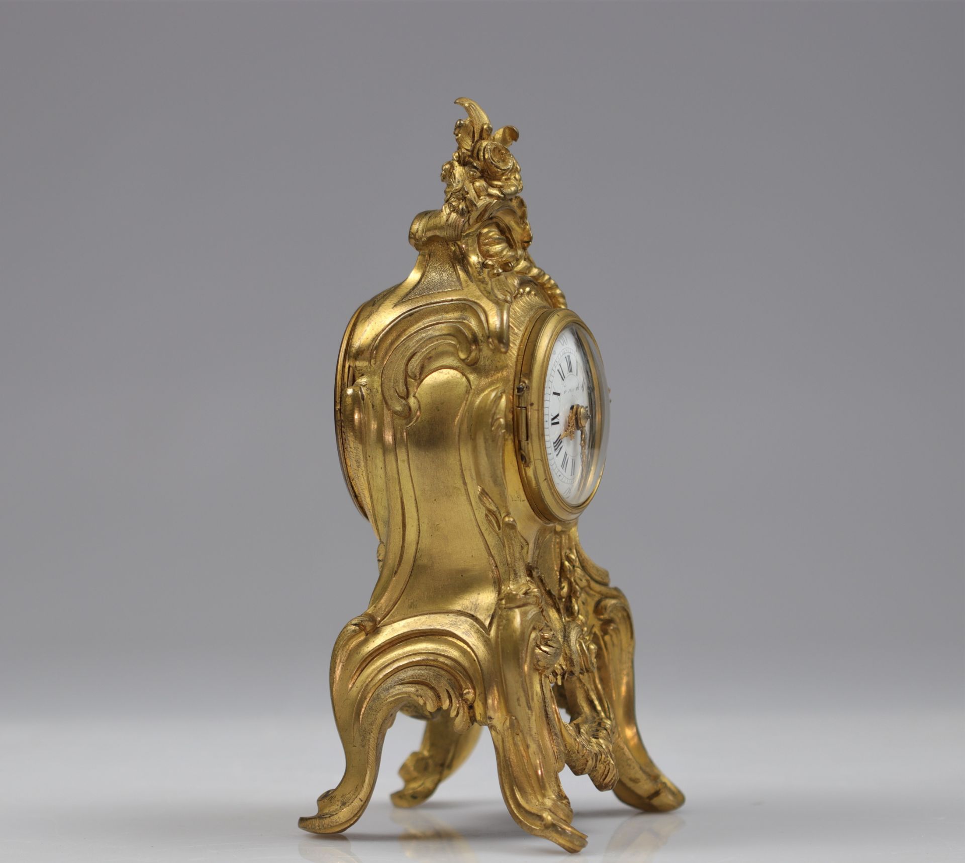 Louis XV clock in gilded bronze - Bild 2 aus 5