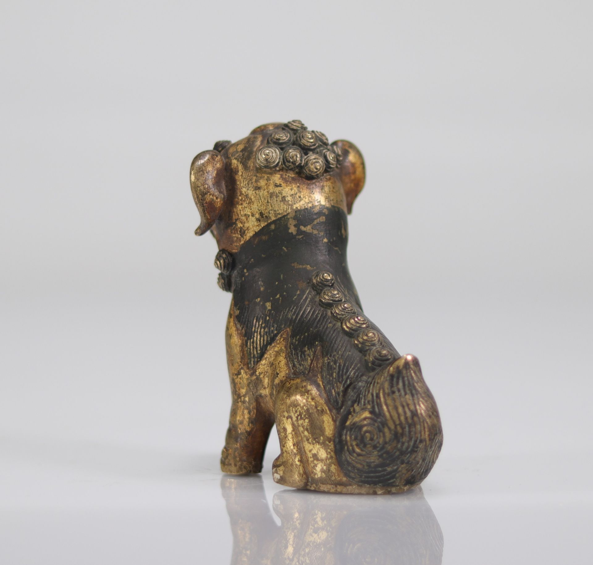 Dog "FO" in Chinese Bronze. Qing period - Bild 4 aus 6