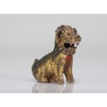 Dog "FO" in Chinese Bronze. Qing period