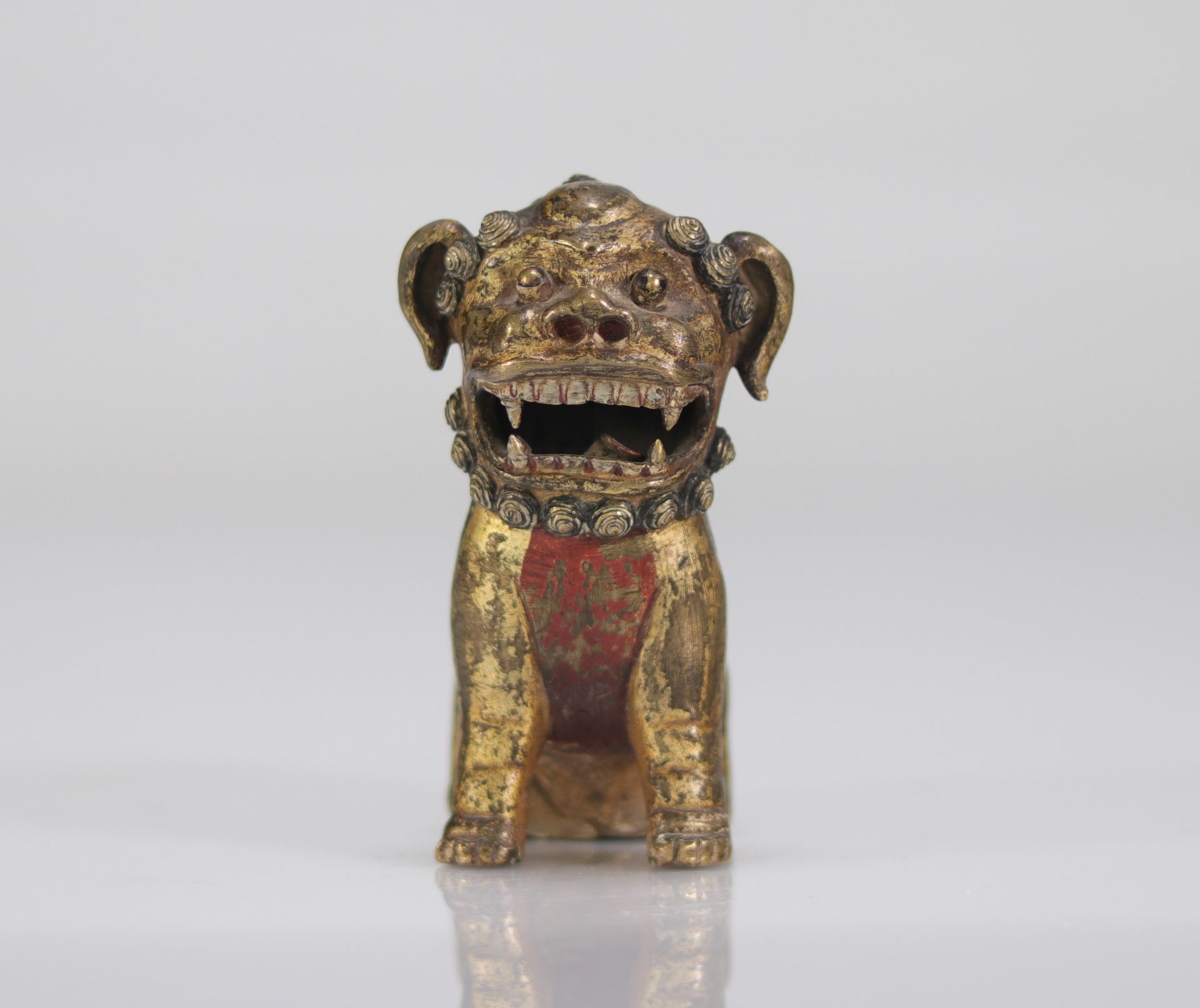 Dog "FO" in Chinese Bronze. Qing period - Bild 3 aus 6