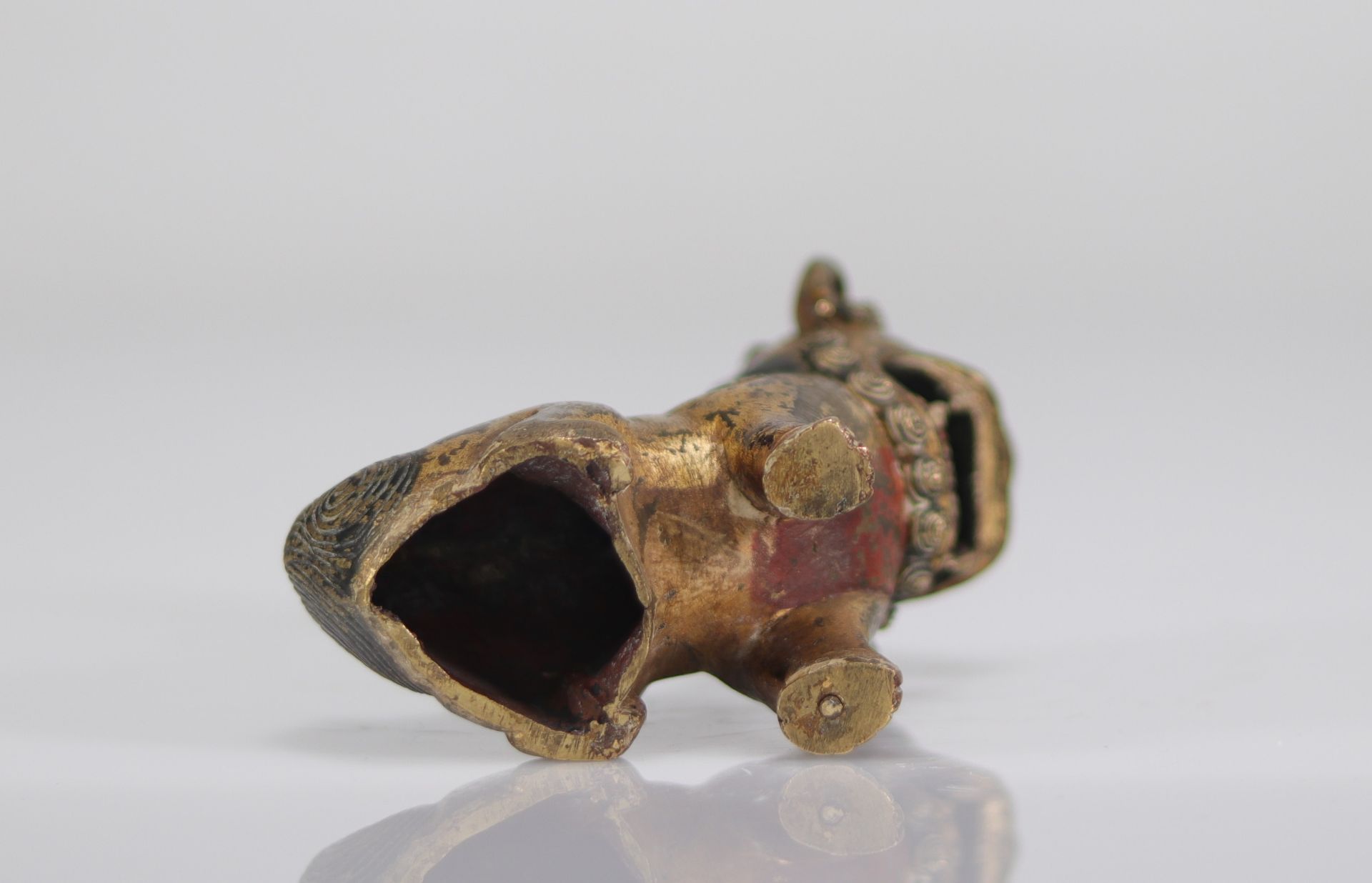 Dog "FO" in Chinese Bronze. Qing period - Bild 6 aus 6