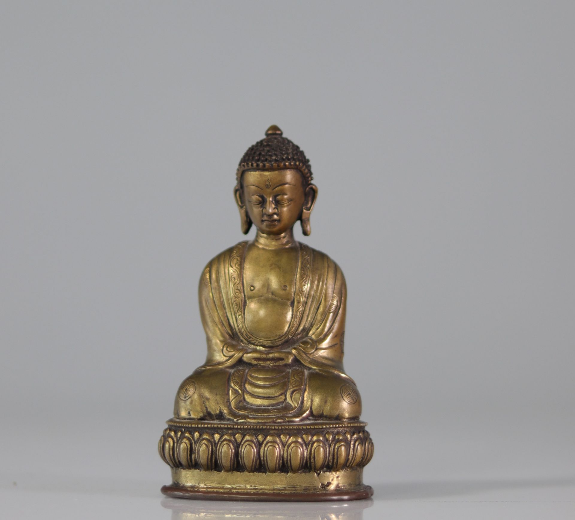 Sino-Tibetan bronze Buddha XVII/ XVIIIth century