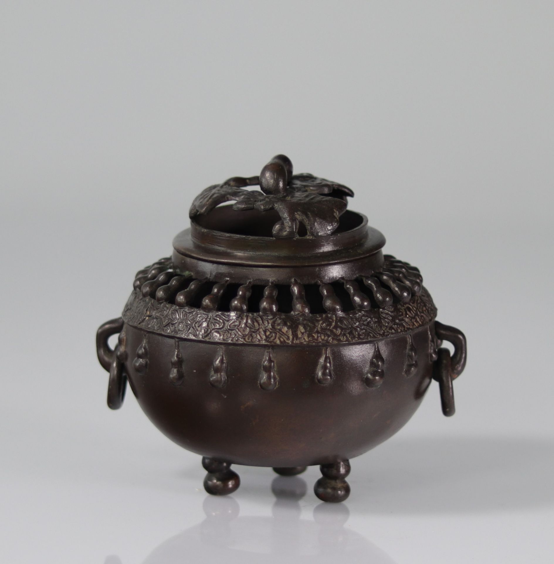 19th century Asian bronze perfume burner