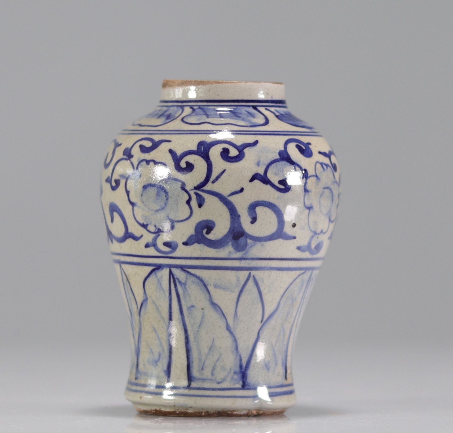 China glazed sandstone vase - Image 2 of 3