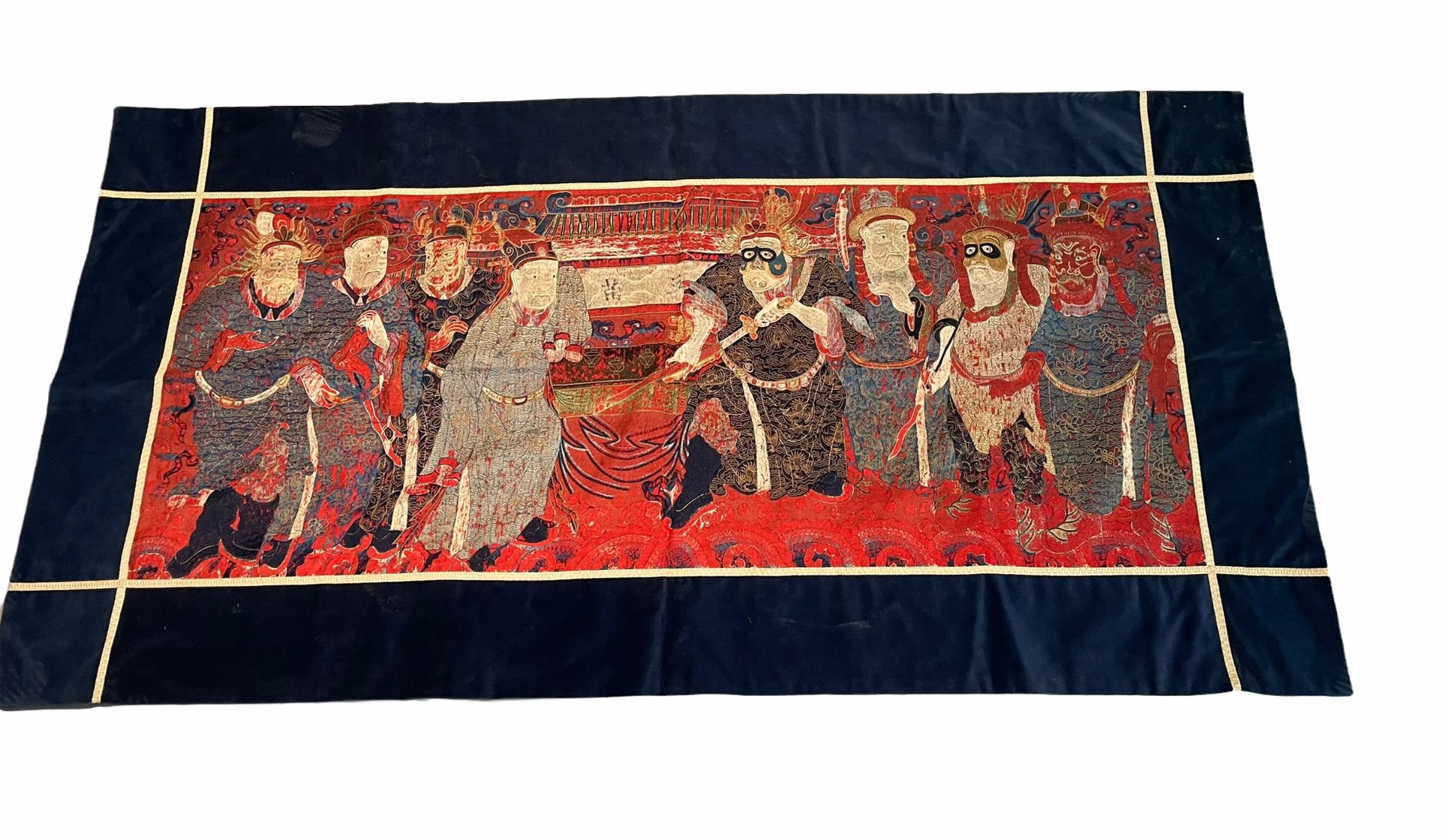 Chinese tapestry decorated with "the eight immortals" Qing period