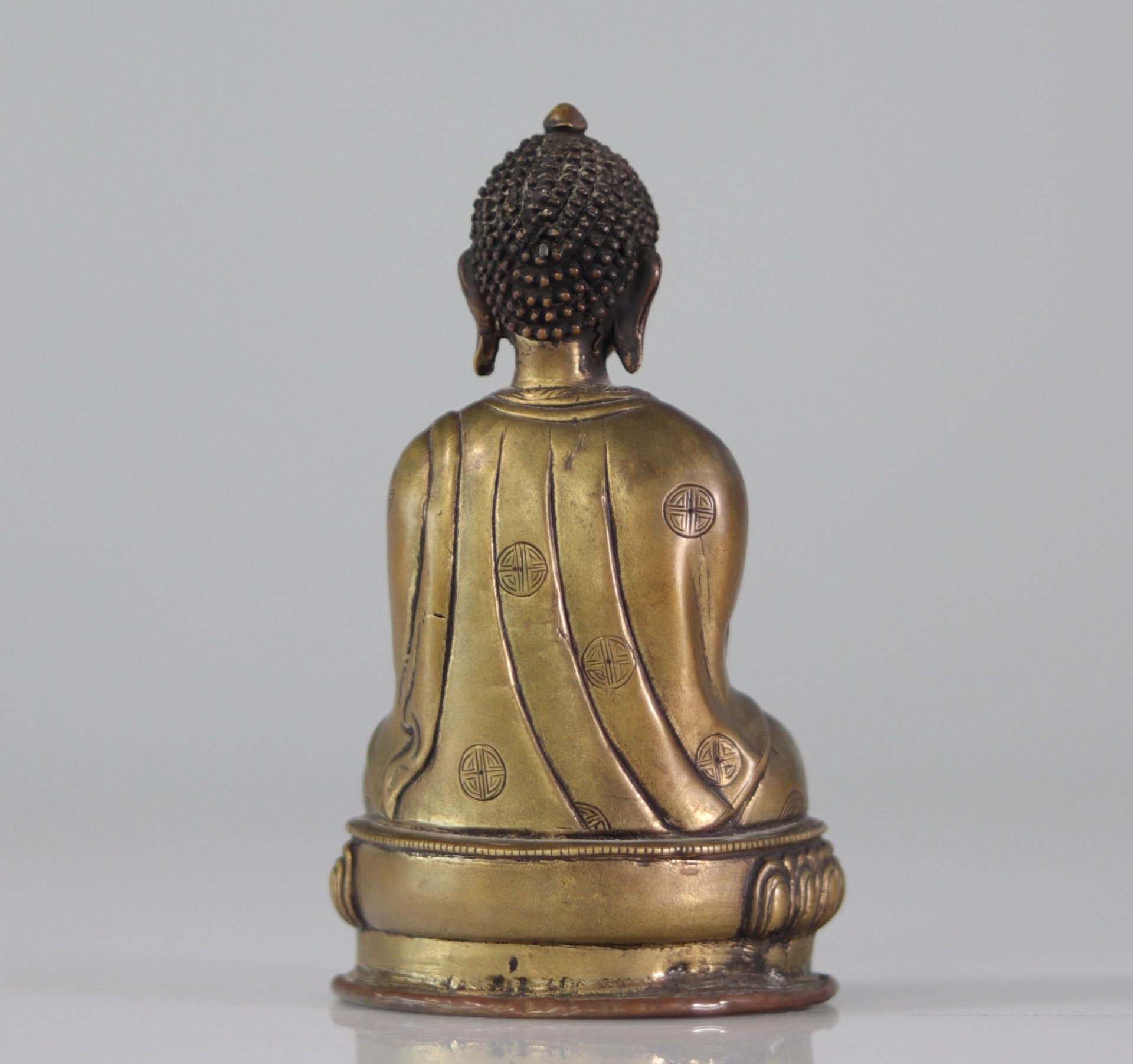 Sino-Tibetan bronze Buddha XVII/ XVIIIth century - Image 3 of 4