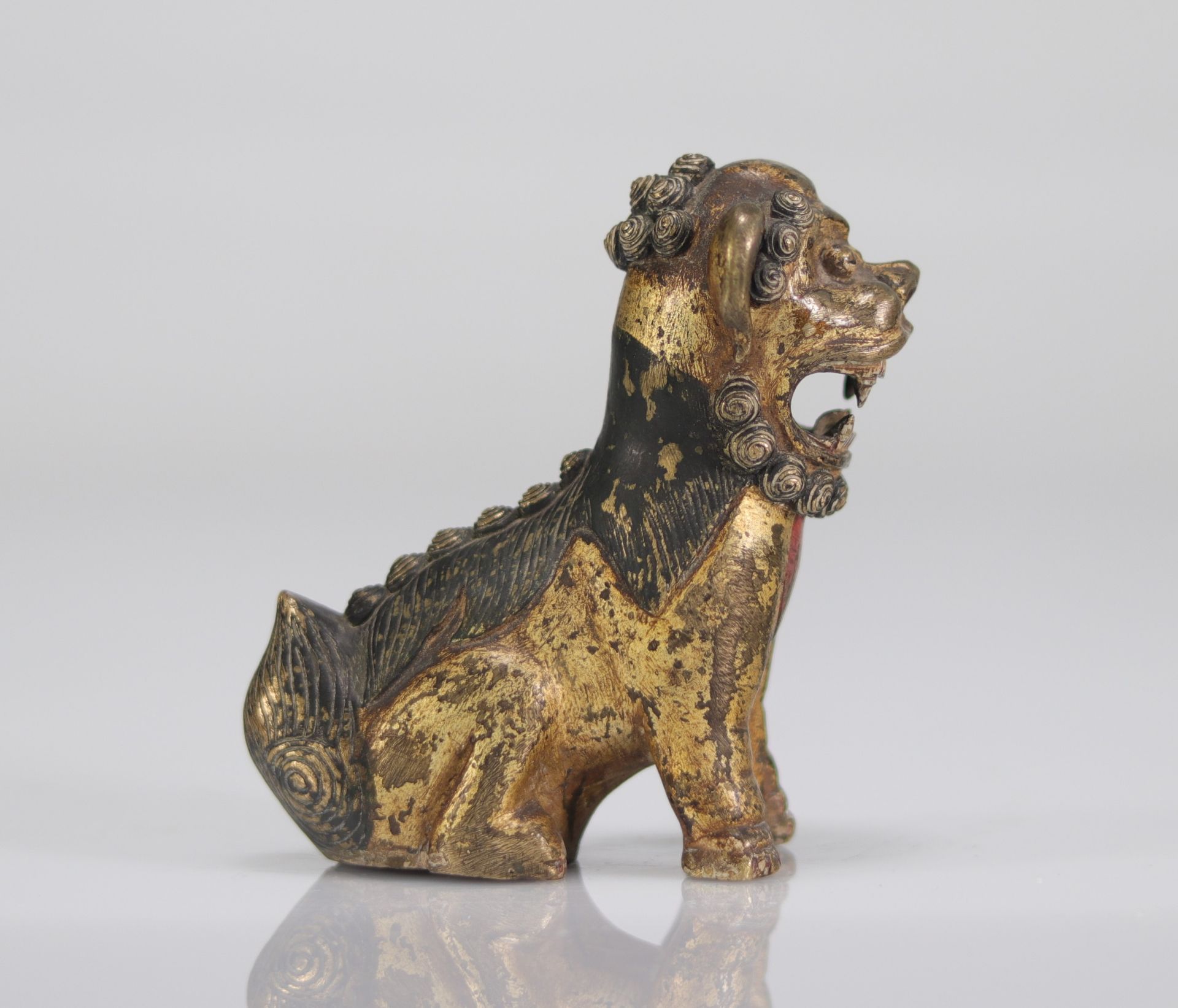 Dog "FO" in Chinese Bronze. Qing period - Bild 2 aus 6
