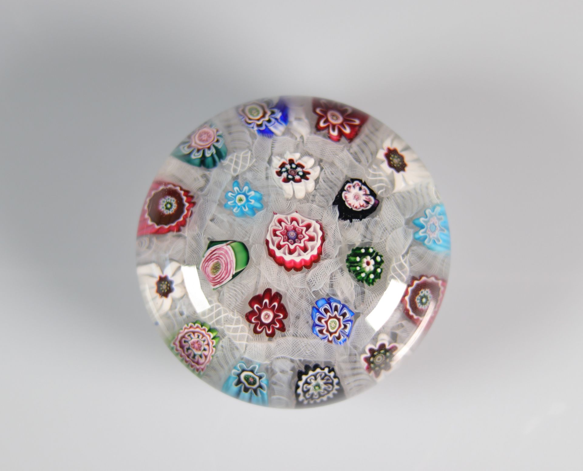Clichy paperweight with floral decoration