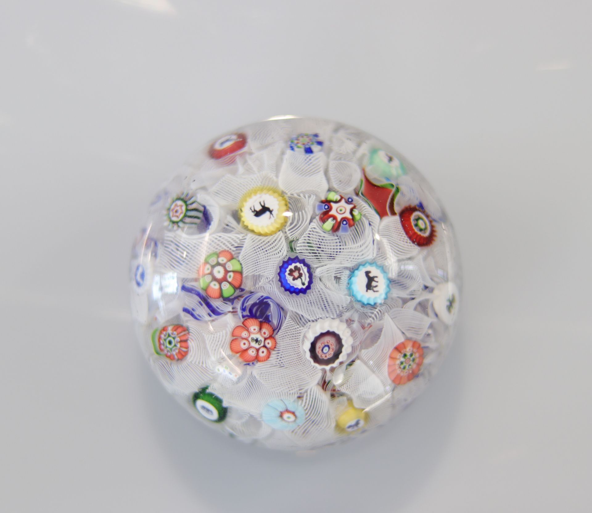 Baccarat paperweight decorated with 19th century canes