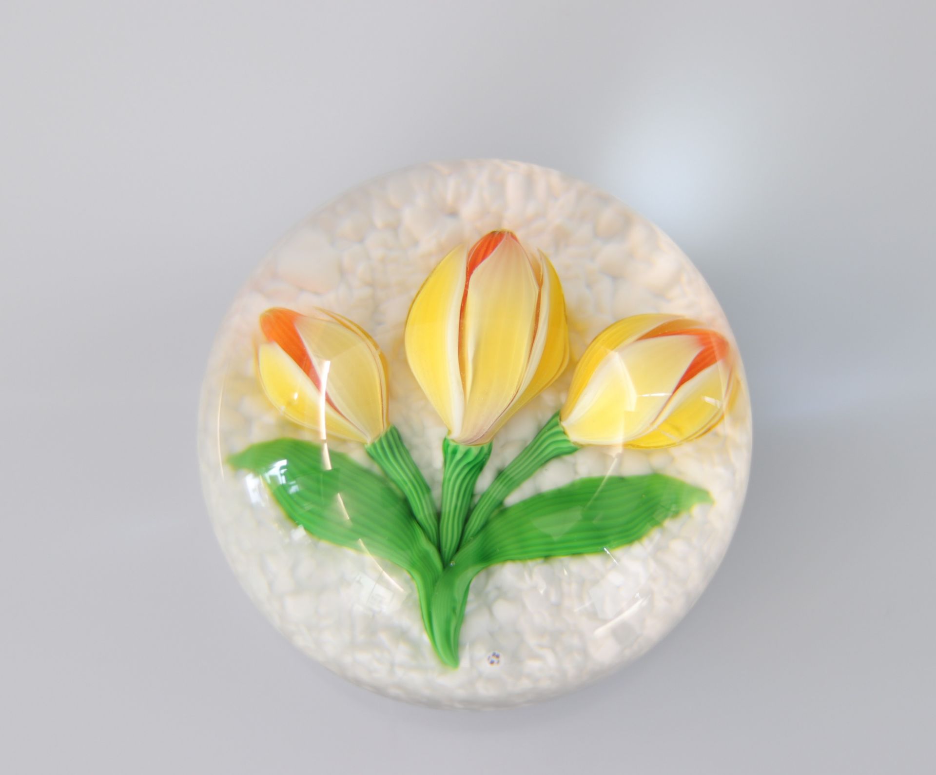 Baccarat paperweight 1981- 47/150, Crocuses on snow