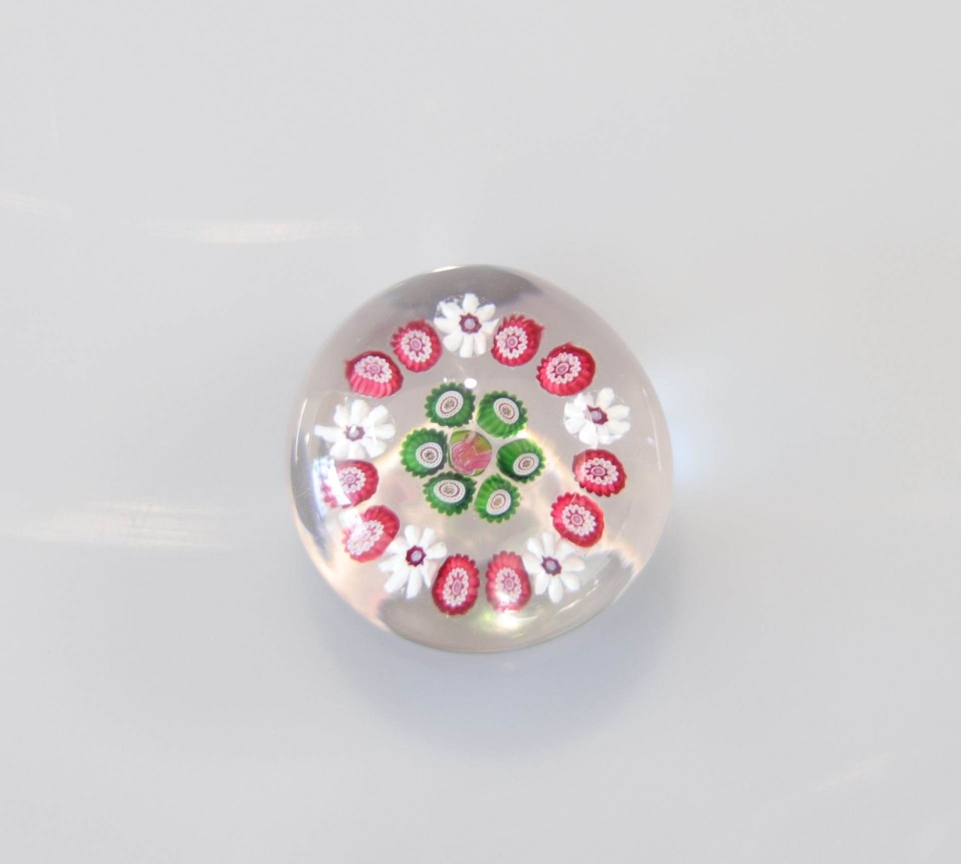 Clichy paperweight with floral decoration