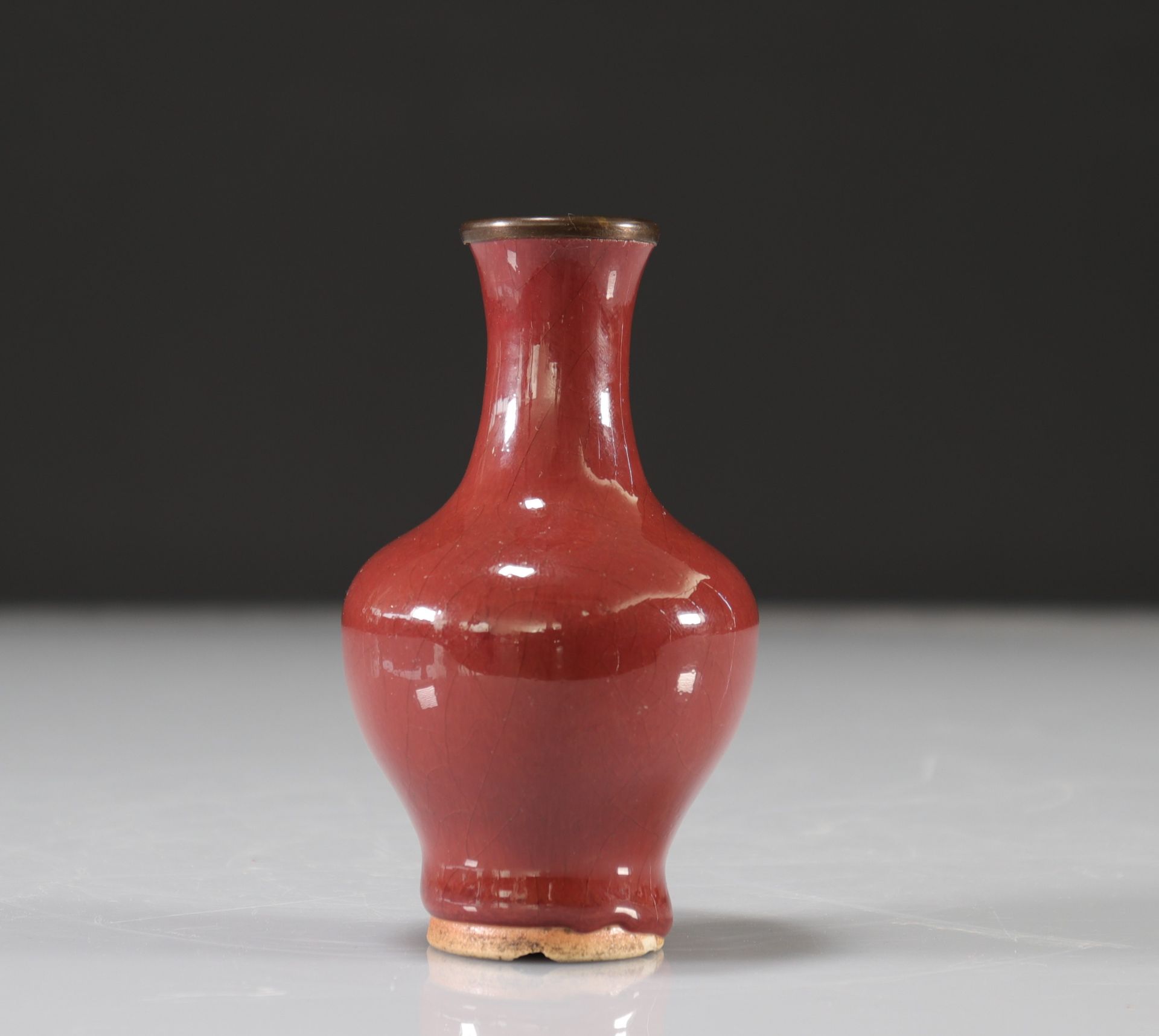 Chinese porcelain vase oxblood - Image 2 of 3