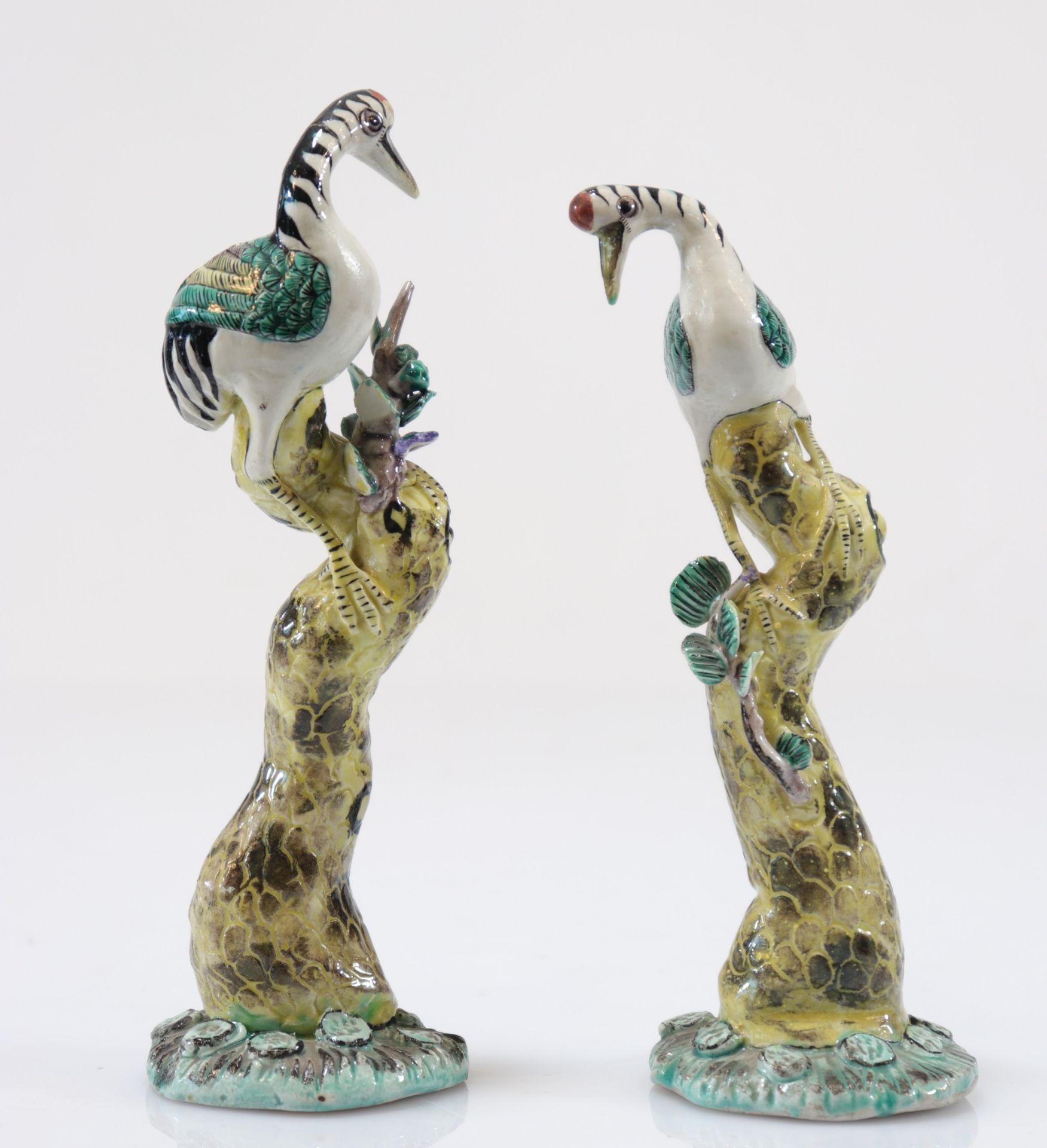 Pair of Chinese porcelain birds - Image 2 of 3