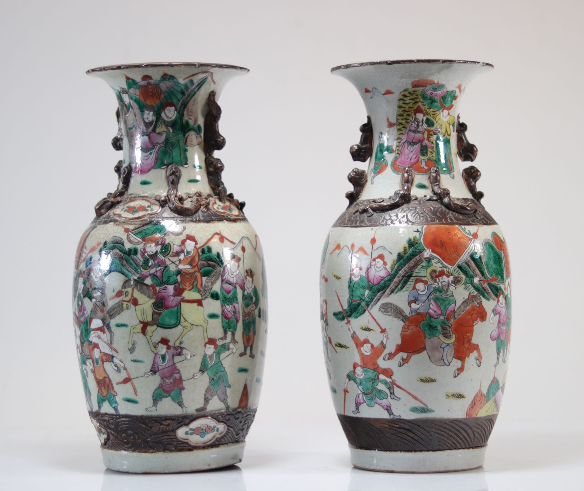 Nankin porcelain vases - Image 2 of 2