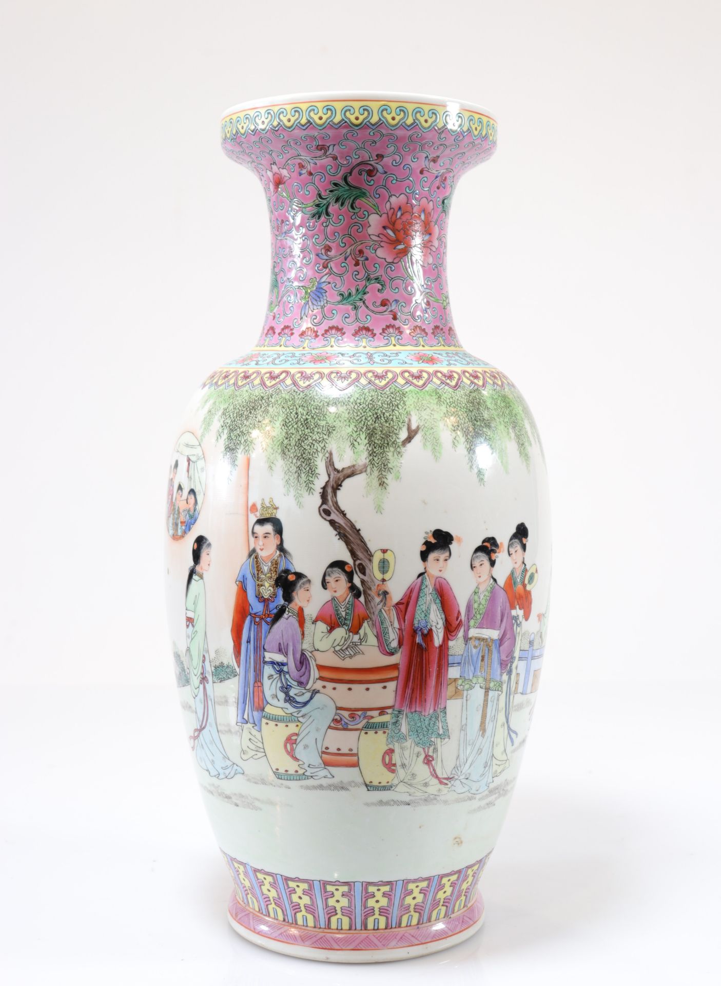 Large republic porcelain vase decorated with women