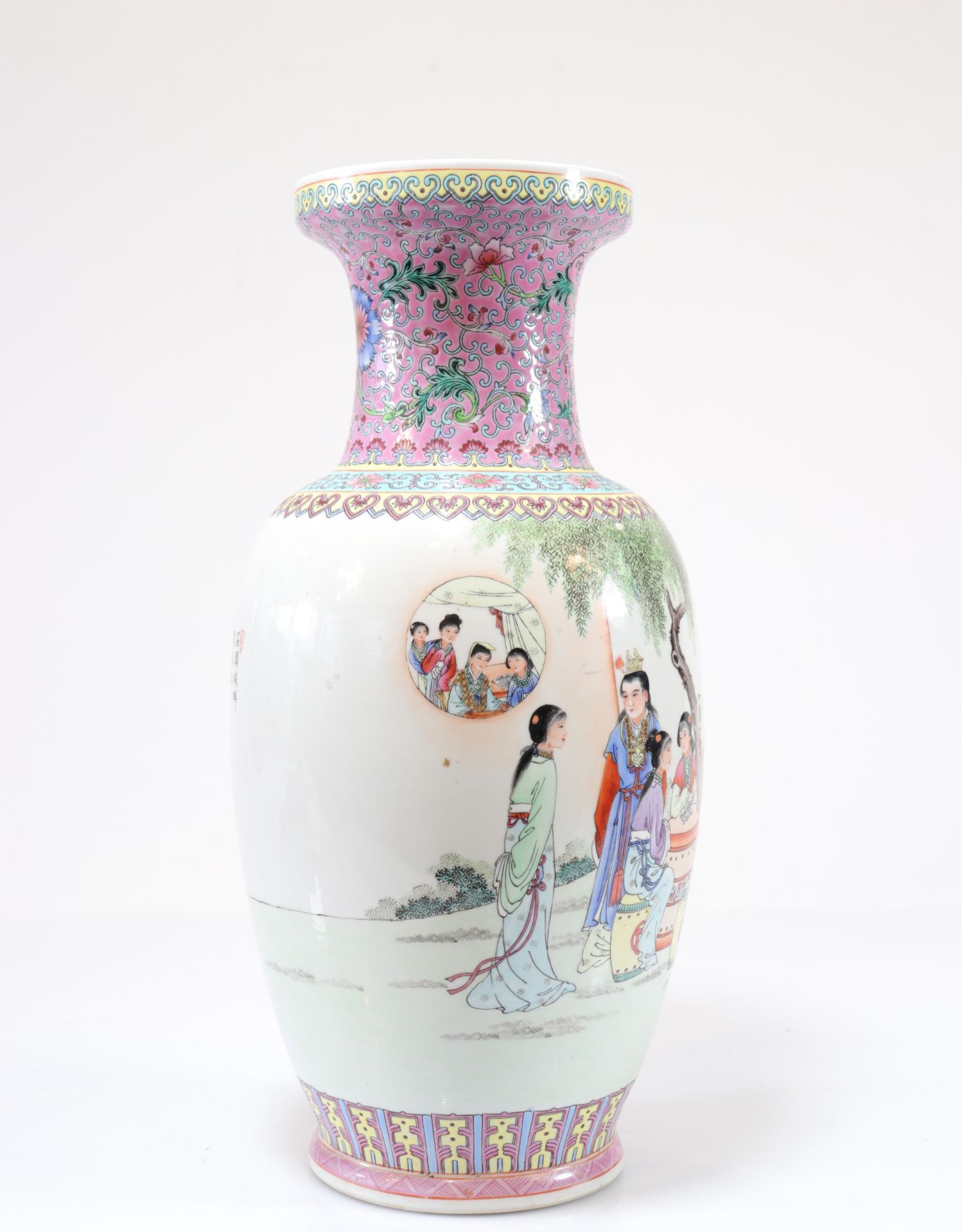 Large republic porcelain vase decorated with women - Image 4 of 5