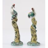 Pair of Chinese porcelain birds