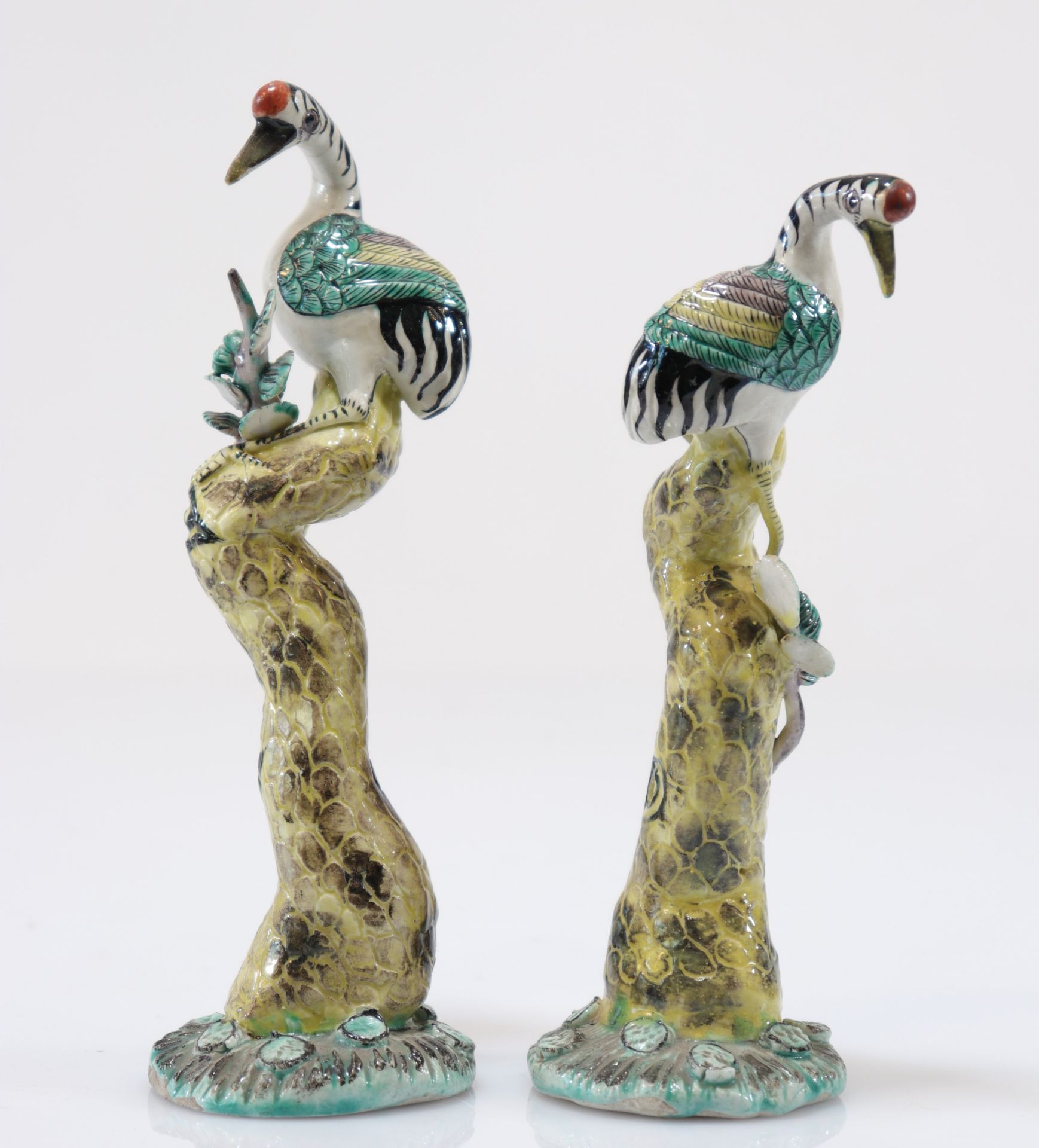 Pair of Chinese porcelain birds - Image 3 of 3