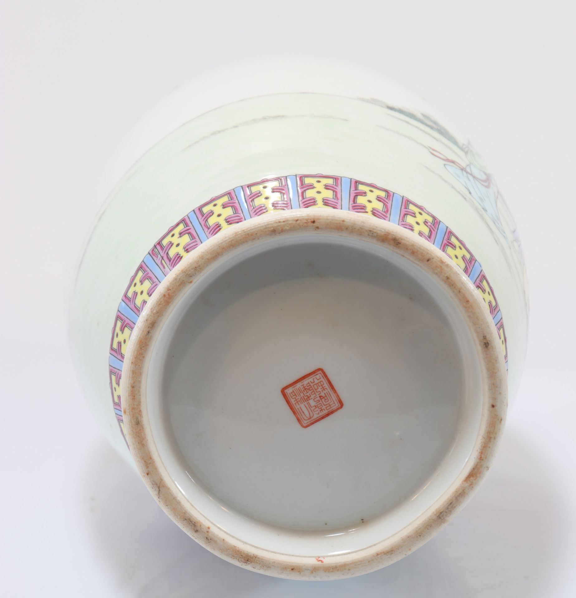 Large republic porcelain vase decorated with women - Image 5 of 5