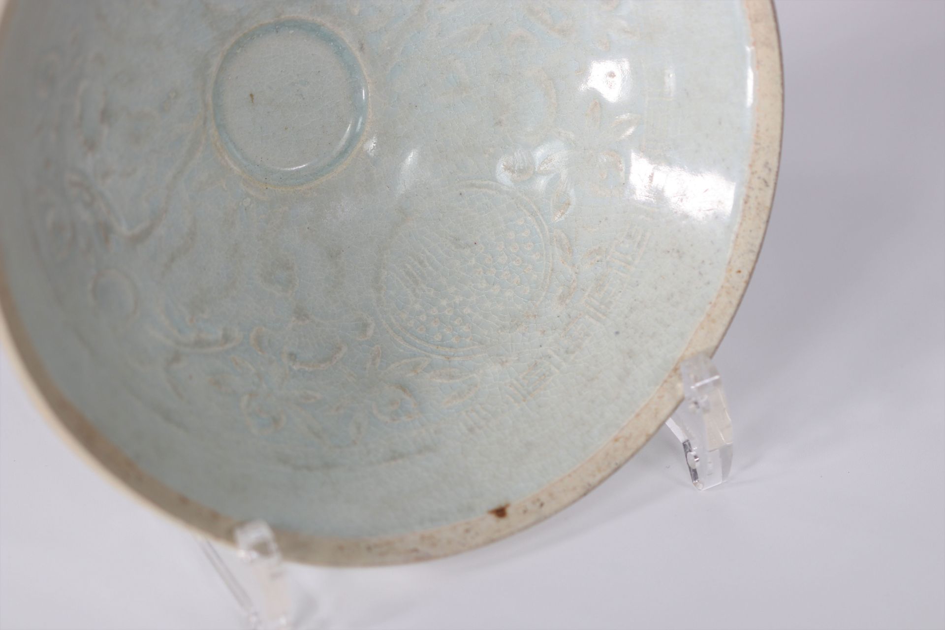 A Chinese qingbai bowl with underglaze floral design, Song - Image 7 of 9