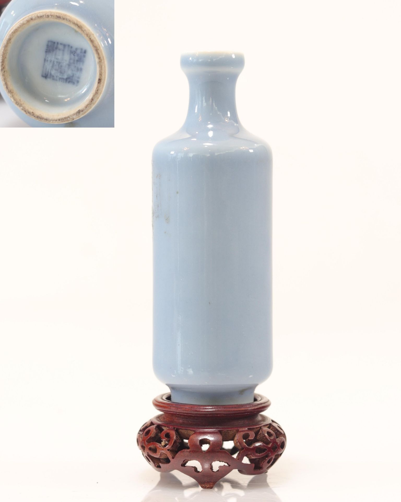 Qing period lavender blue porcelain vase