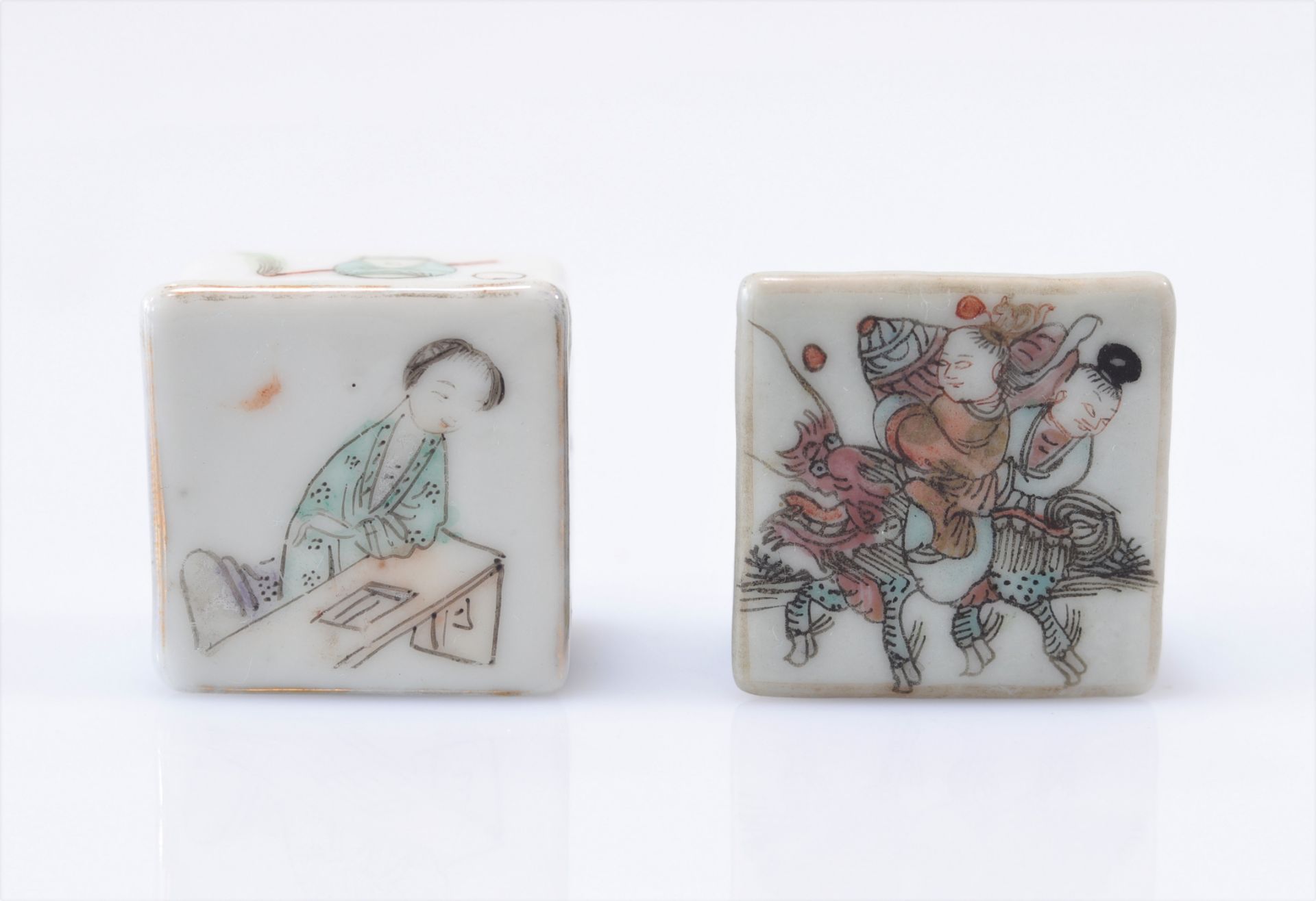 Chinese porcelain covered boxes - Image 6 of 7