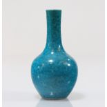 Qing Period Blue Monochrome Chinese Porcelain Vase