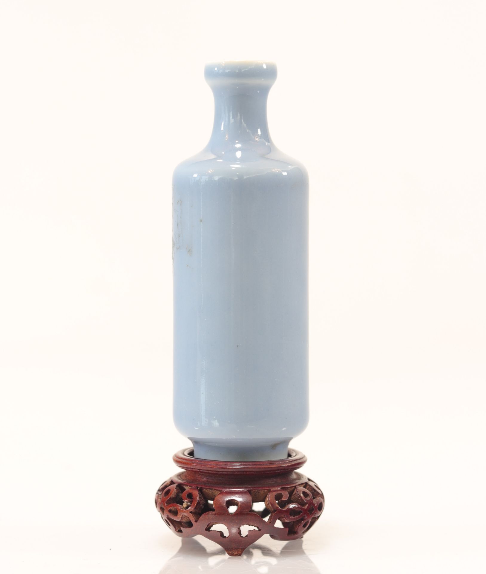 Qing period lavender blue porcelain vase - Image 5 of 5