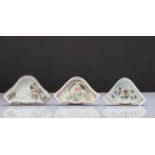 Set of 3 small Chinese porcelain dishes