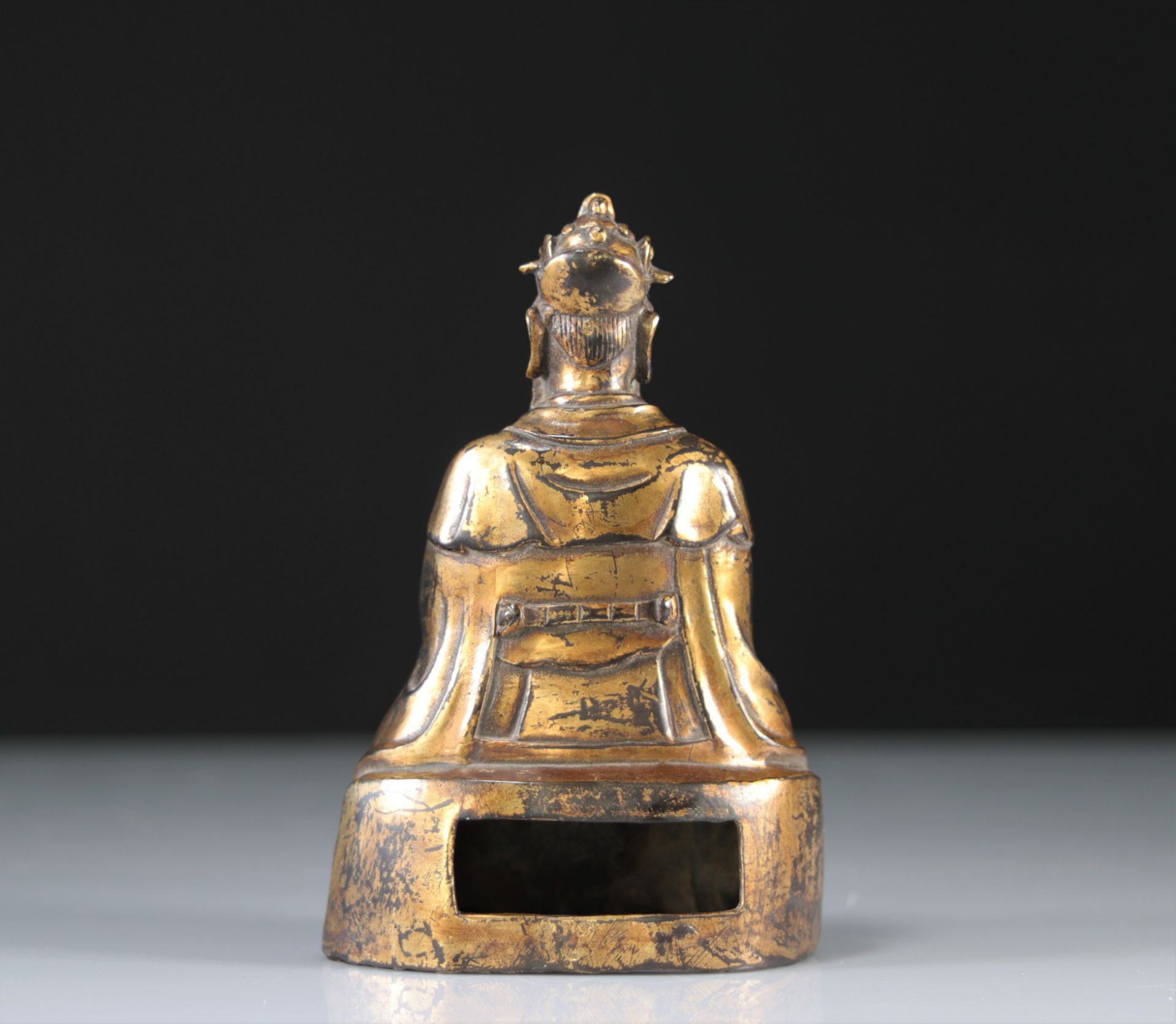 China gilt bronze Wenchang Daoist Ming period - Image 4 of 4