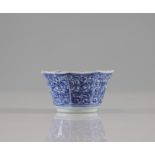 "blanc-bleu" Chinese Porcelain Sake Bowl