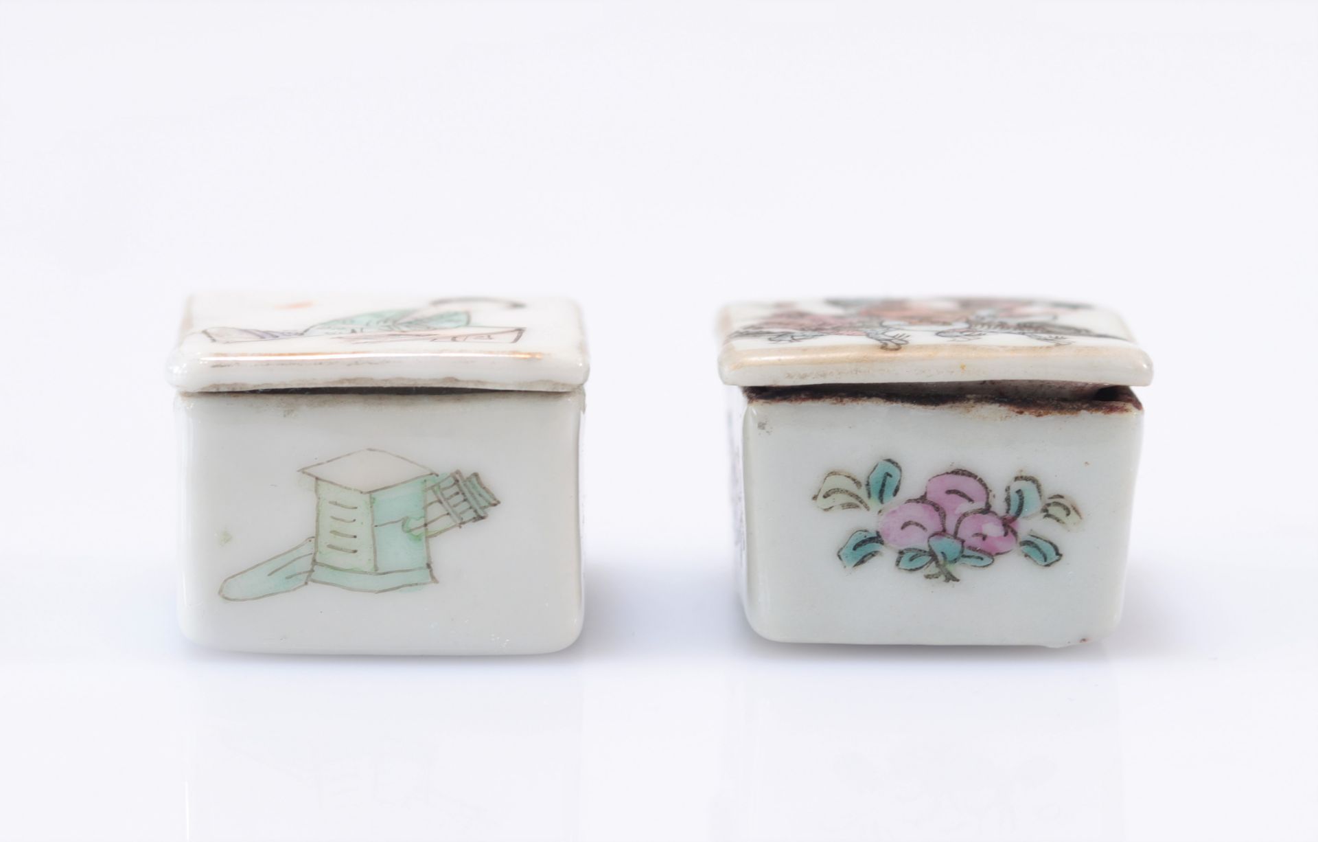 Chinese porcelain covered boxes - Image 4 of 7