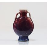 Qing period flamed oxblood gourd vase