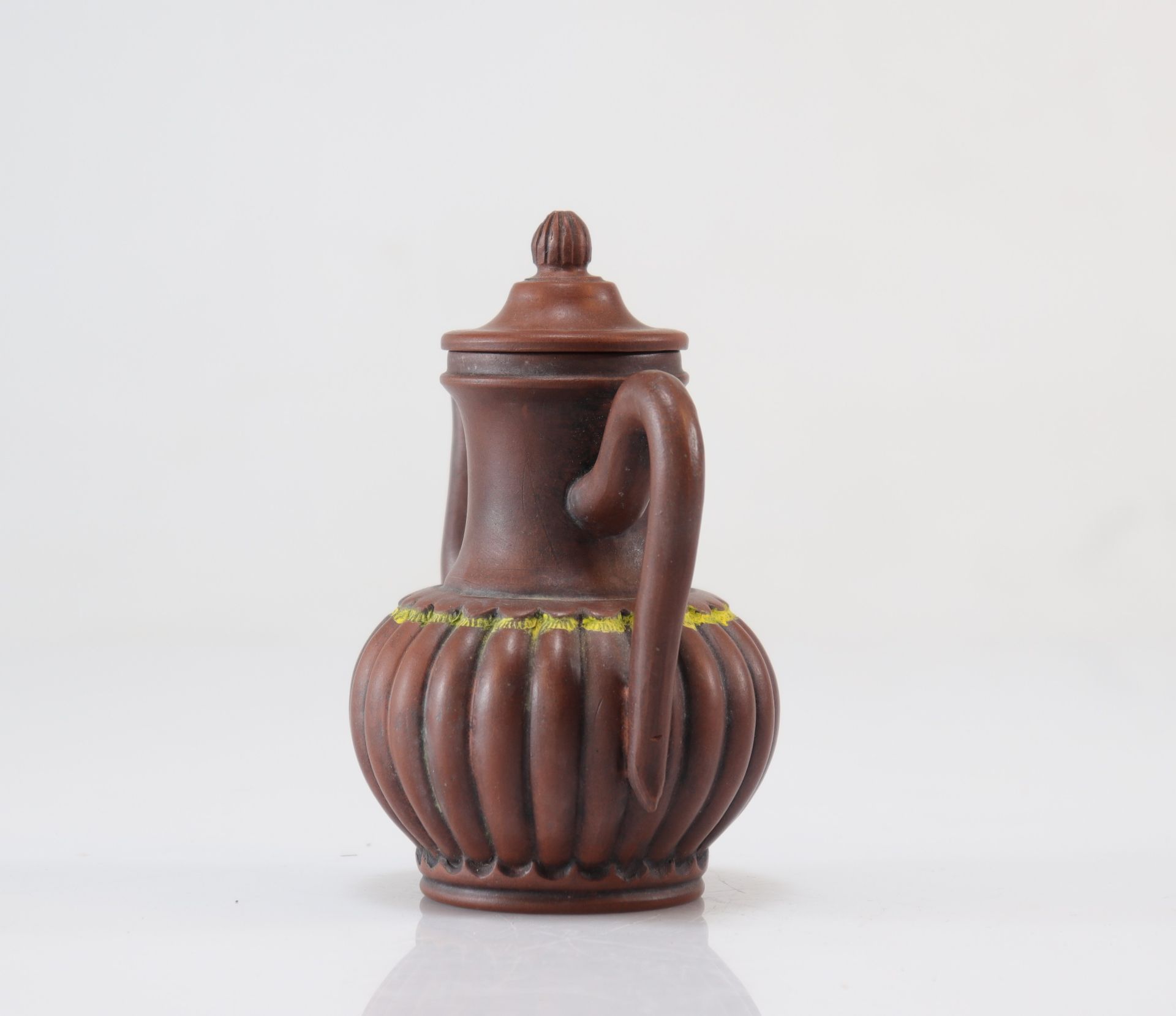 Mongolian style Yixing stoneware teapot - Image 3 of 5